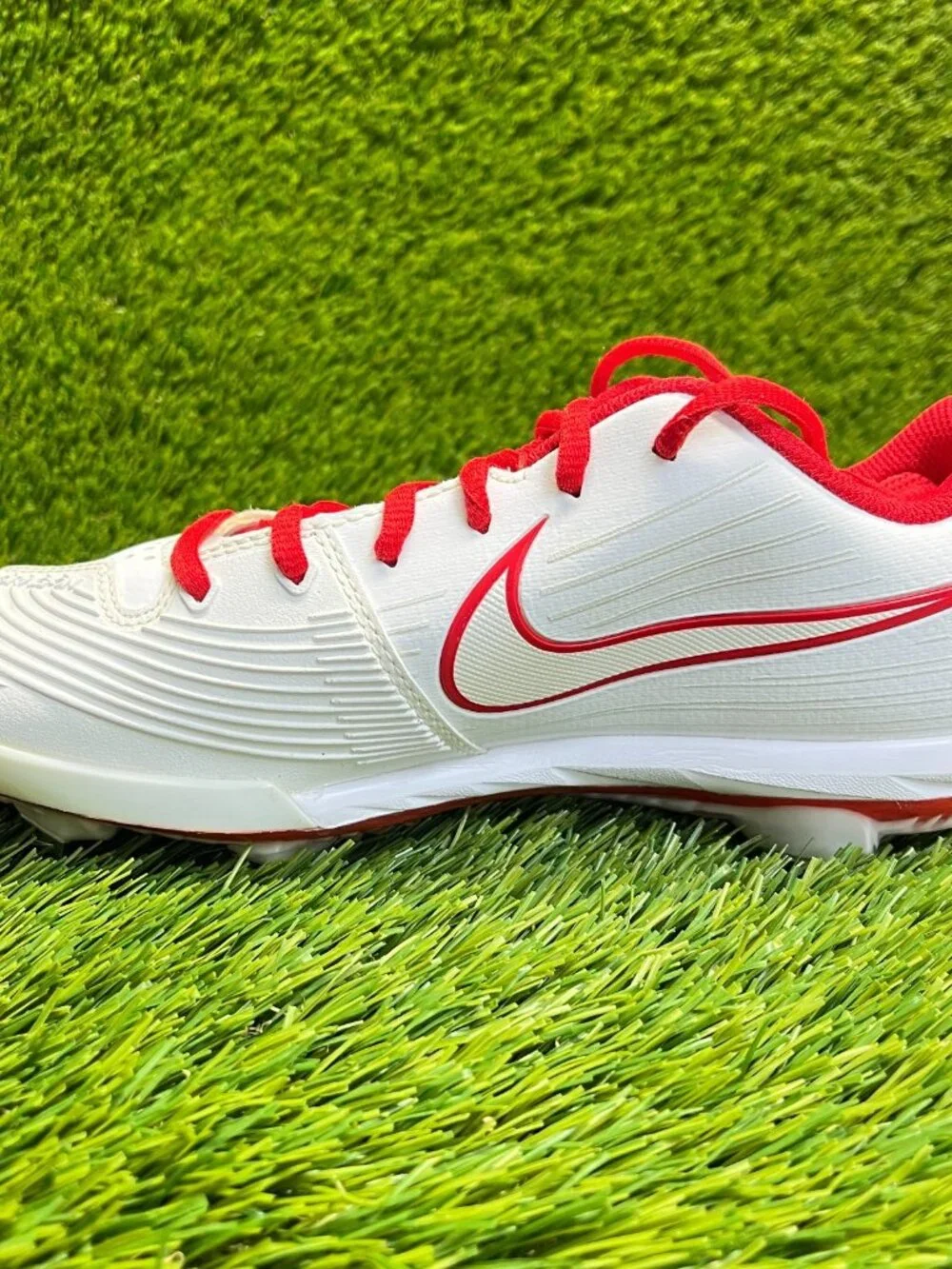 Nike Lunar Hyperdiamond 3‎ Pro Womens Size 7 White Red Running Softball Cleats